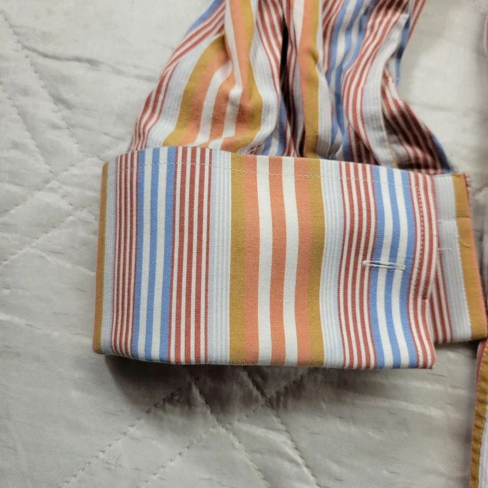 Modena striped long sleeve dress shirt size 3XB pit to pit 32